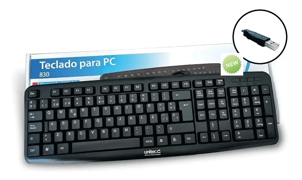TECLADO MICRO 104 ALAMBRICO NEGRO (KB-US0803)